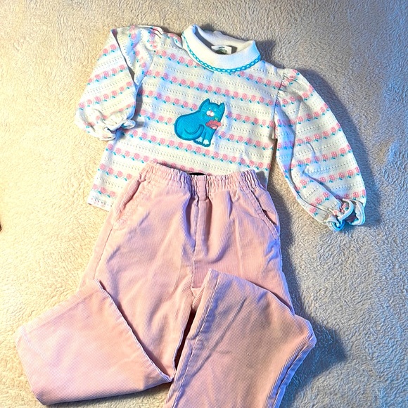 Lands End and Health Tex Matching Sets Vintage Kids Set Lands End